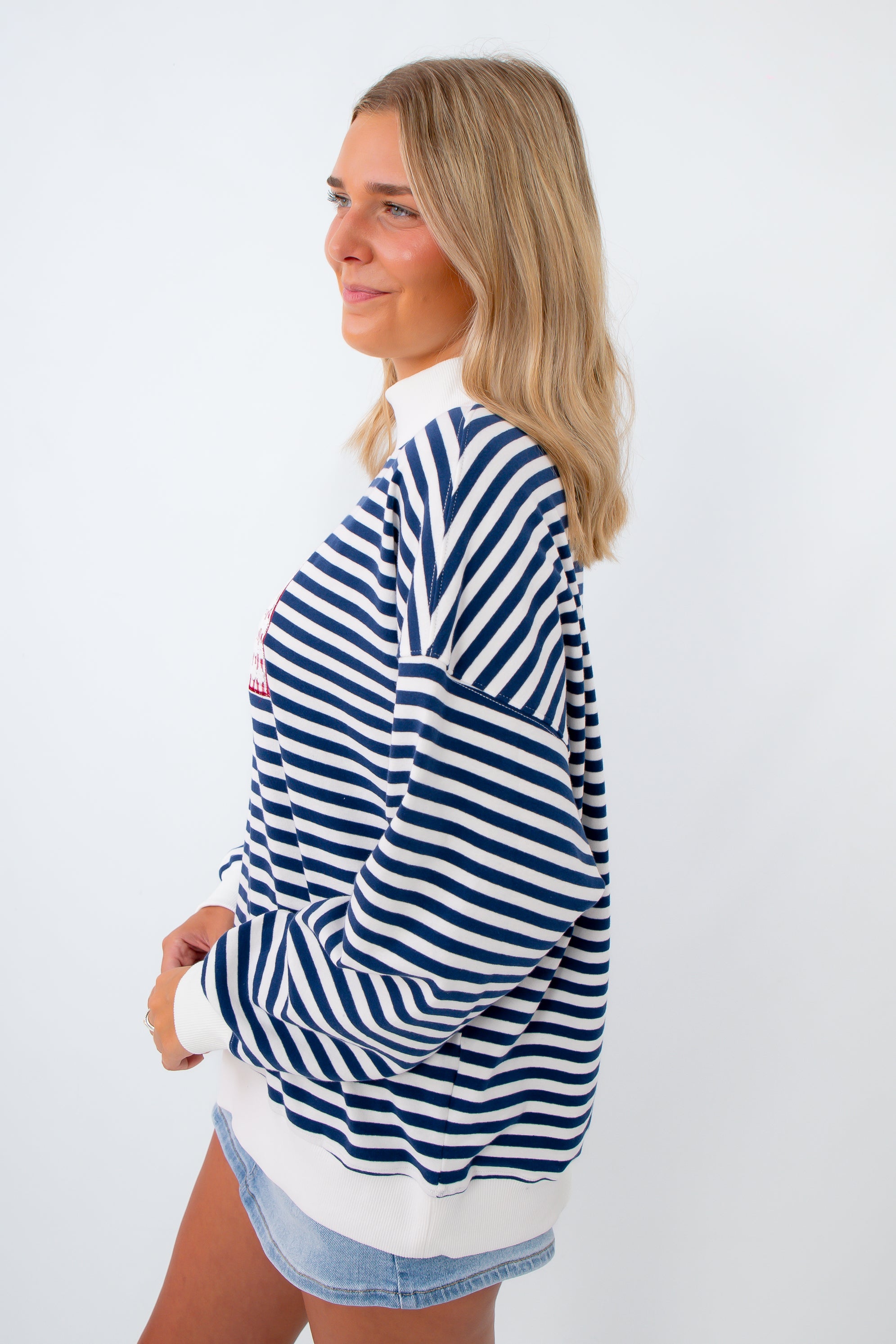 flag mockneck summer sweatshirt