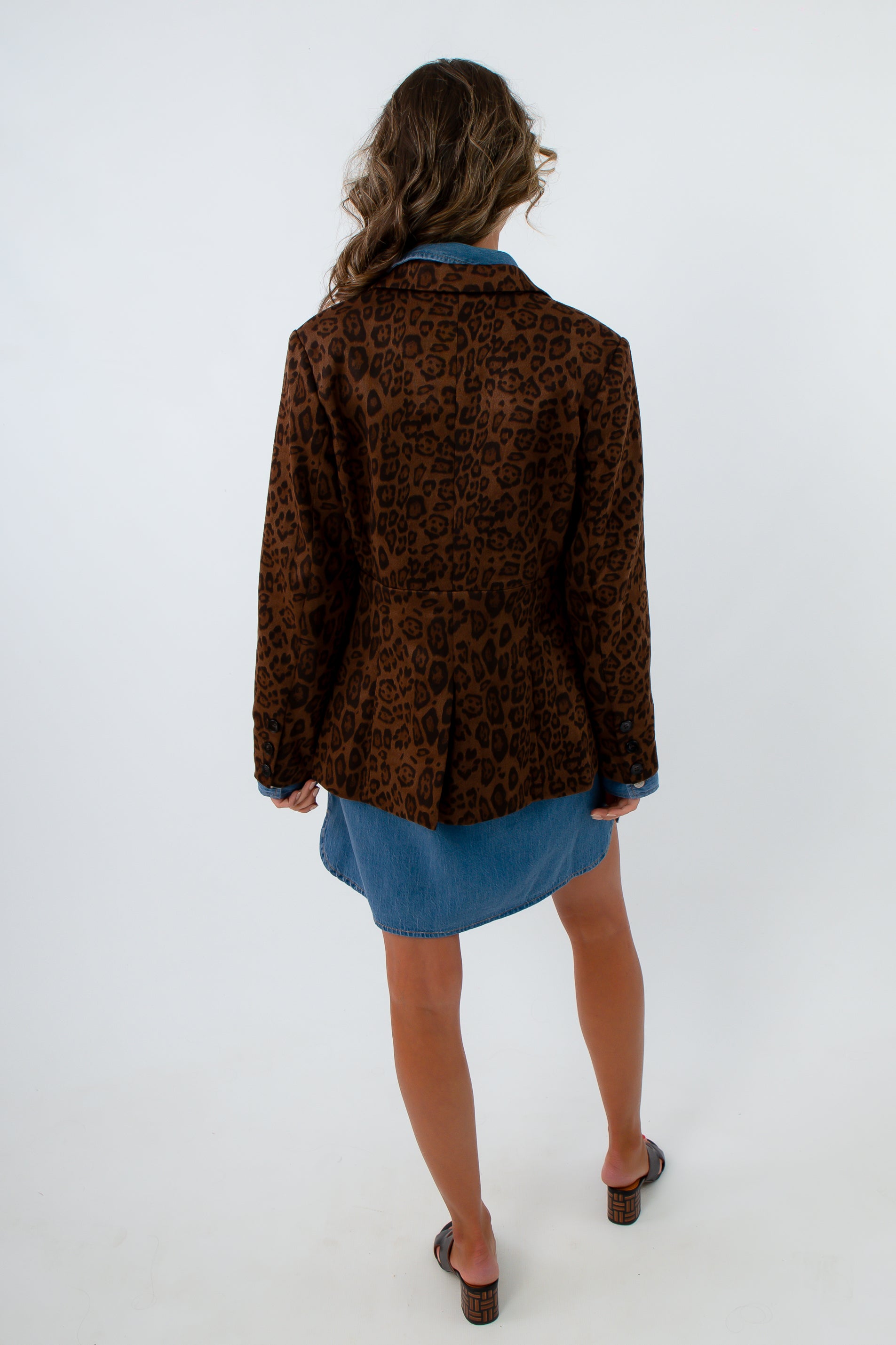 Leopard print blazer, cheetah print blazer, suede blazer, faux suede blazer, fun fall workwear