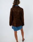 Leopard print blazer, cheetah print blazer, suede blazer, faux suede blazer, fun fall workwear
