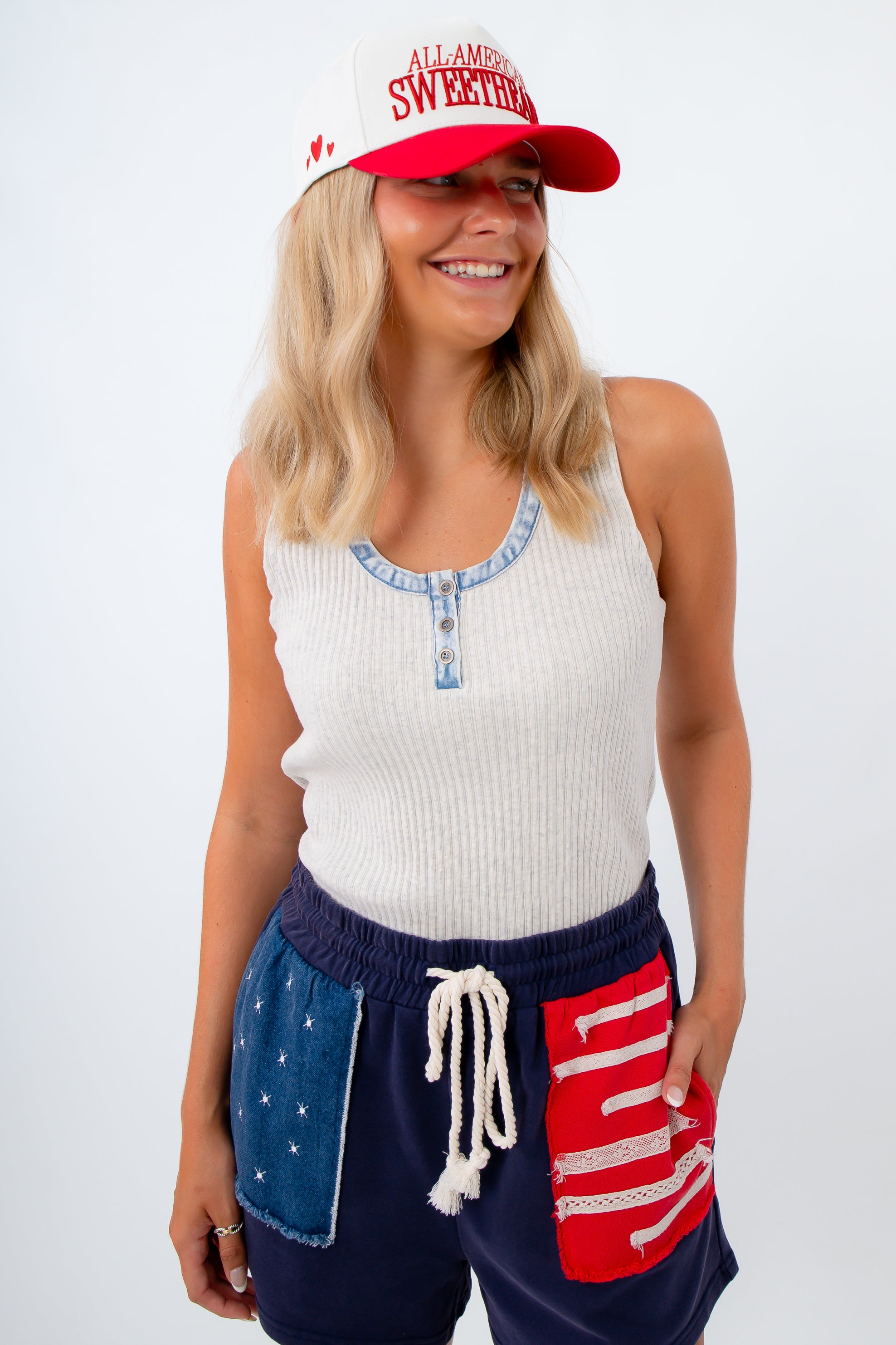 Blue Jean Baby Henley Tank Top