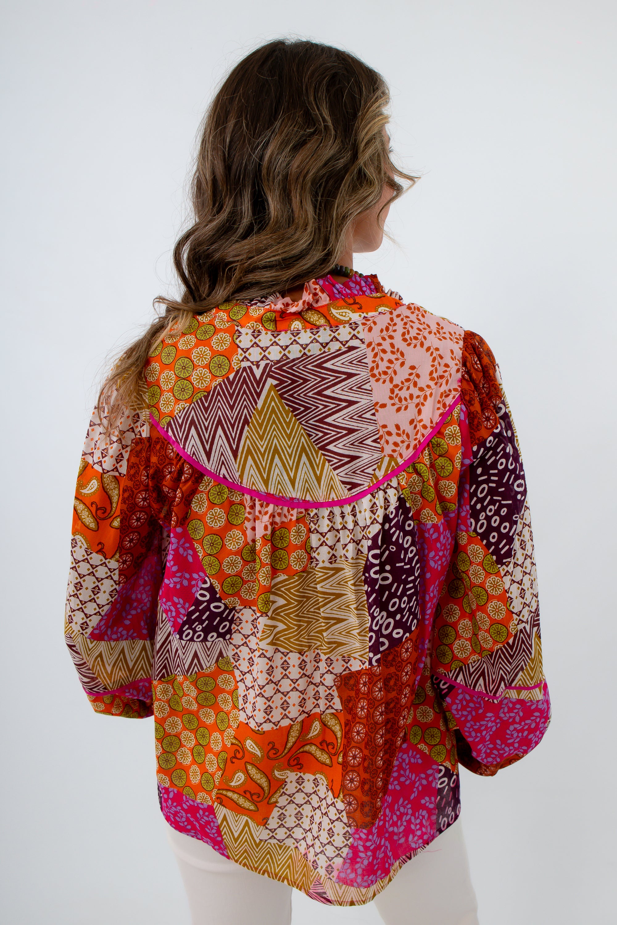 Lightweight cotton blouse, 100% cotton blouse, lightweight colorful blouse