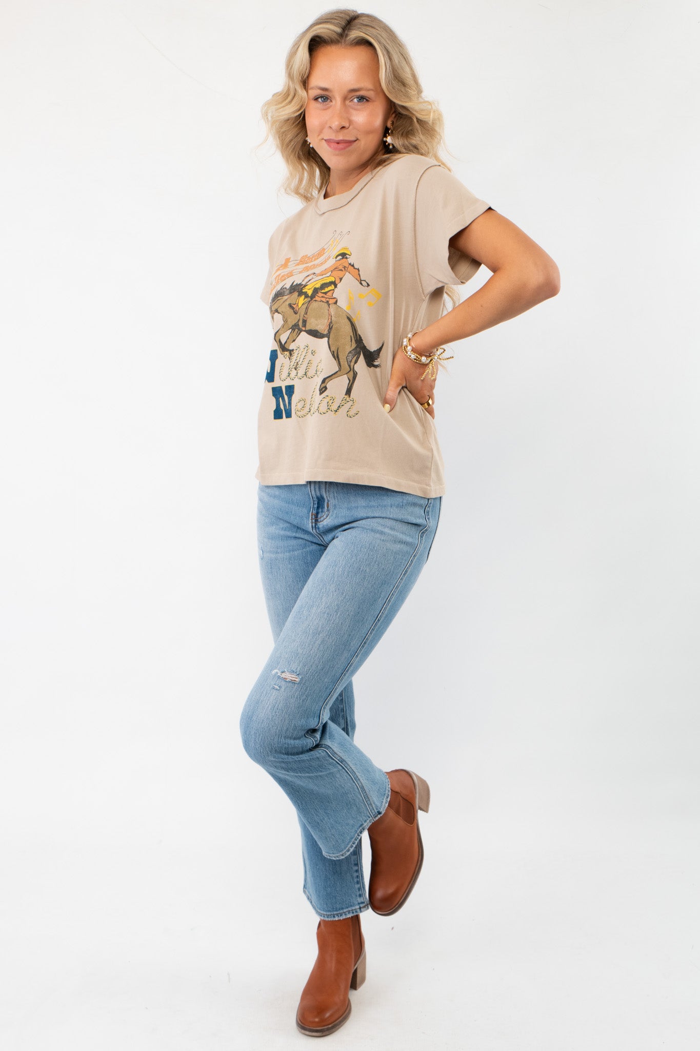 Daydreamer Willie Nelson "A Horse Called Music" Graphic Tee-Tops-Daydreamer-L. Mae Boutique & Wild Mabel Clothing