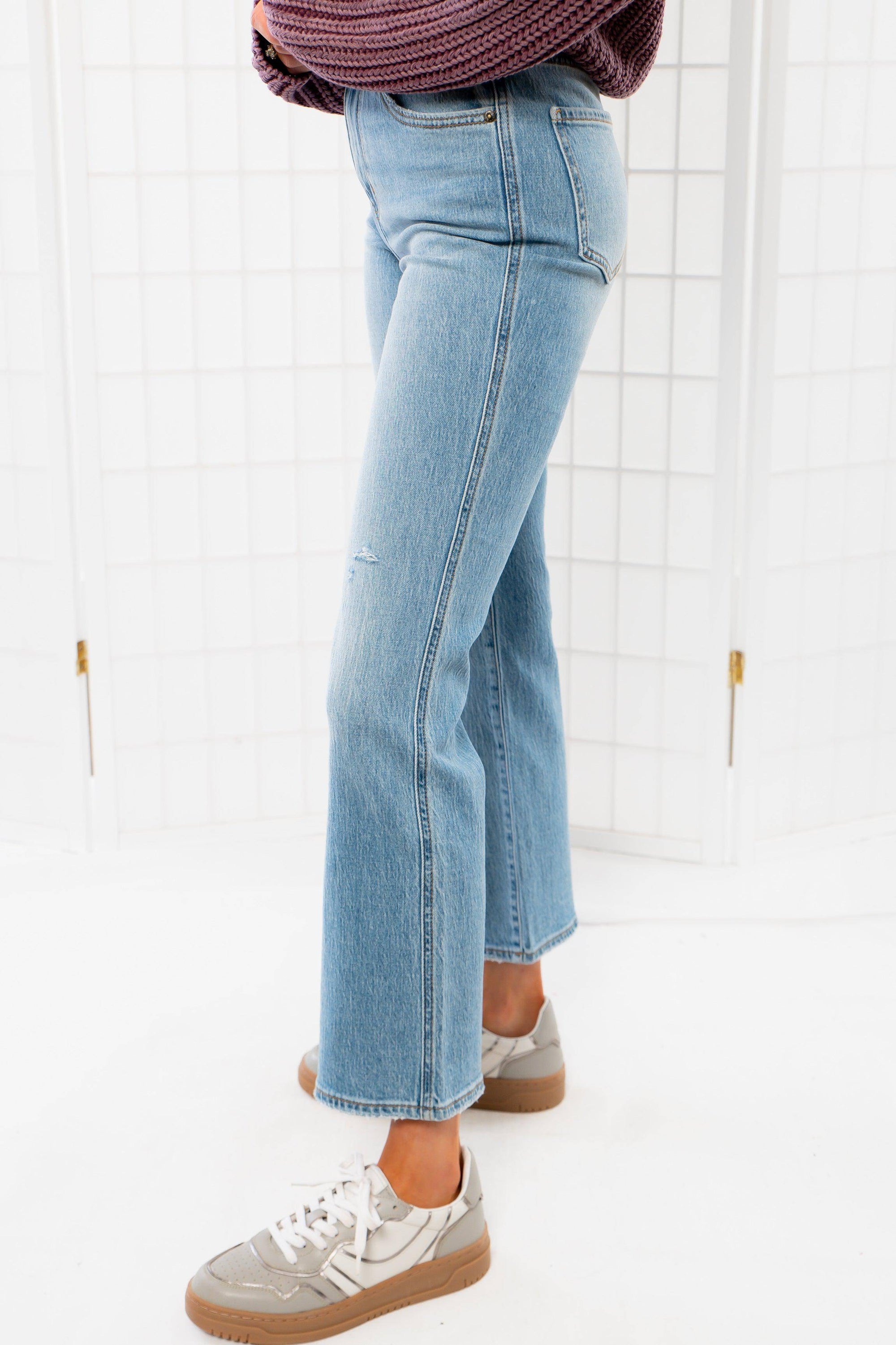 Daze All Mine Vintage Soho High Rise Ankle Flare Jeans-Bottoms-Daze Denim-L. Mae Boutique & Wild Mabel Clothing