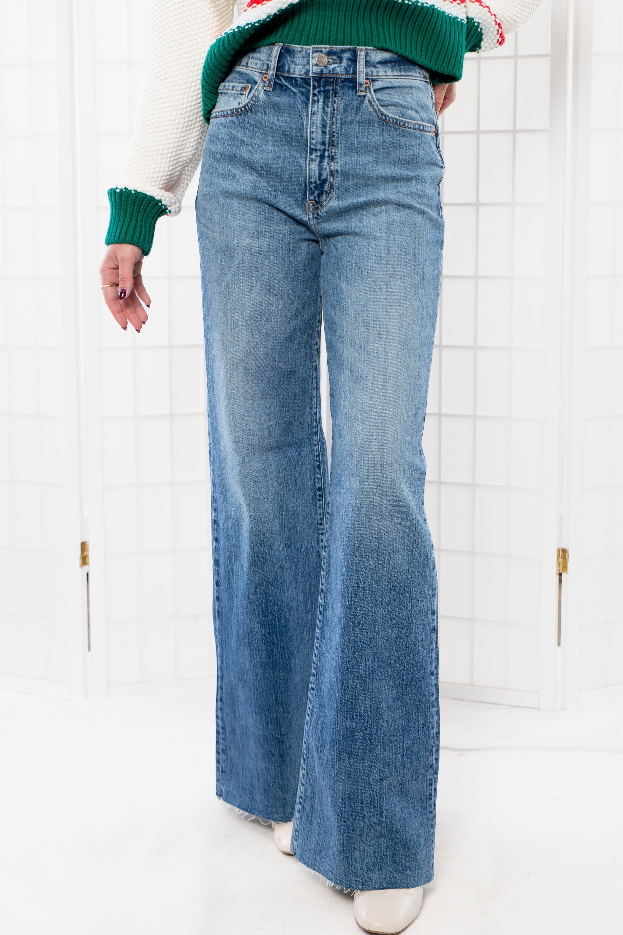 Daze Stunner Far Out Wide Leg Jean-Bottoms-Daze Denim-L. Mae Boutique & Wild Mabel Clothing