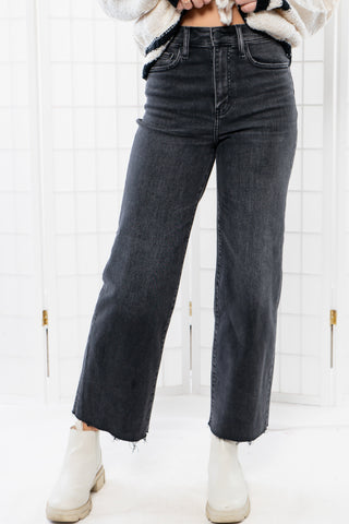 Daze Twilight Pleaser High Rise Wide Ankle Jean-Bottoms-Daze Denim-L. Mae Boutique & Wild Mabel Clothing