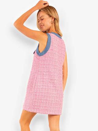 Denim Darling Pink Tweed Dress-Dresses-Heyson-L. Mae Boutique & Wild Mabel Clothing