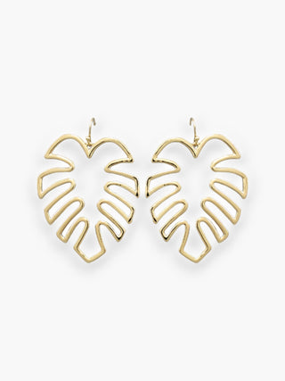 Destination Gold Palm Leaf Earrings-Jewelry-Golden Stella-L. Mae Boutique & Wild Mabel Clothing