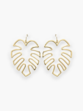 Destination Gold Palm Leaf Earrings-Golden Stella-L. Mae Boutique