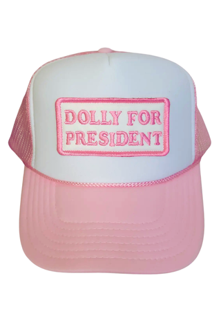 Dolly for President Pink Trucker Hat-Hillside Threads-L. Mae Boutique