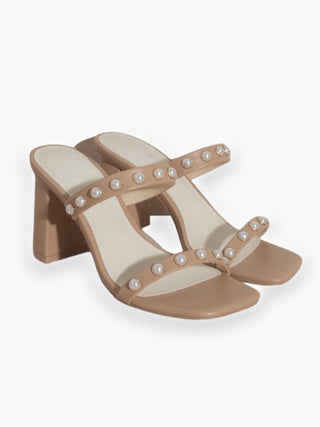 Down the Aisle Pearl Strap Block Heel-Oasis Society-L. Mae Boutique