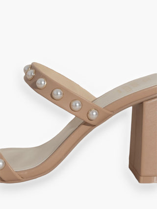 Down the Aisle Pearl Strap Block Heel-Oasis Society-L. Mae Boutique