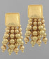 Gold Wooden Fringe Earrings