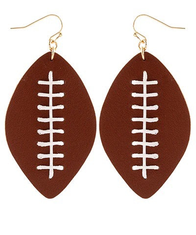 Ready Set Football Earrings