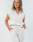 Back In Action Heather Grey Sleeveless Top