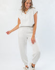 Back In Action Heather Grey Sleeveless Top