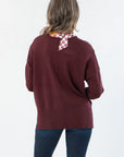 Dark Cherry Long Sleeve Sweater