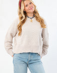 Out Of Range Natural Textured Sweater