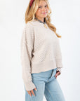 Out Of Range Natural Textured Sweater
