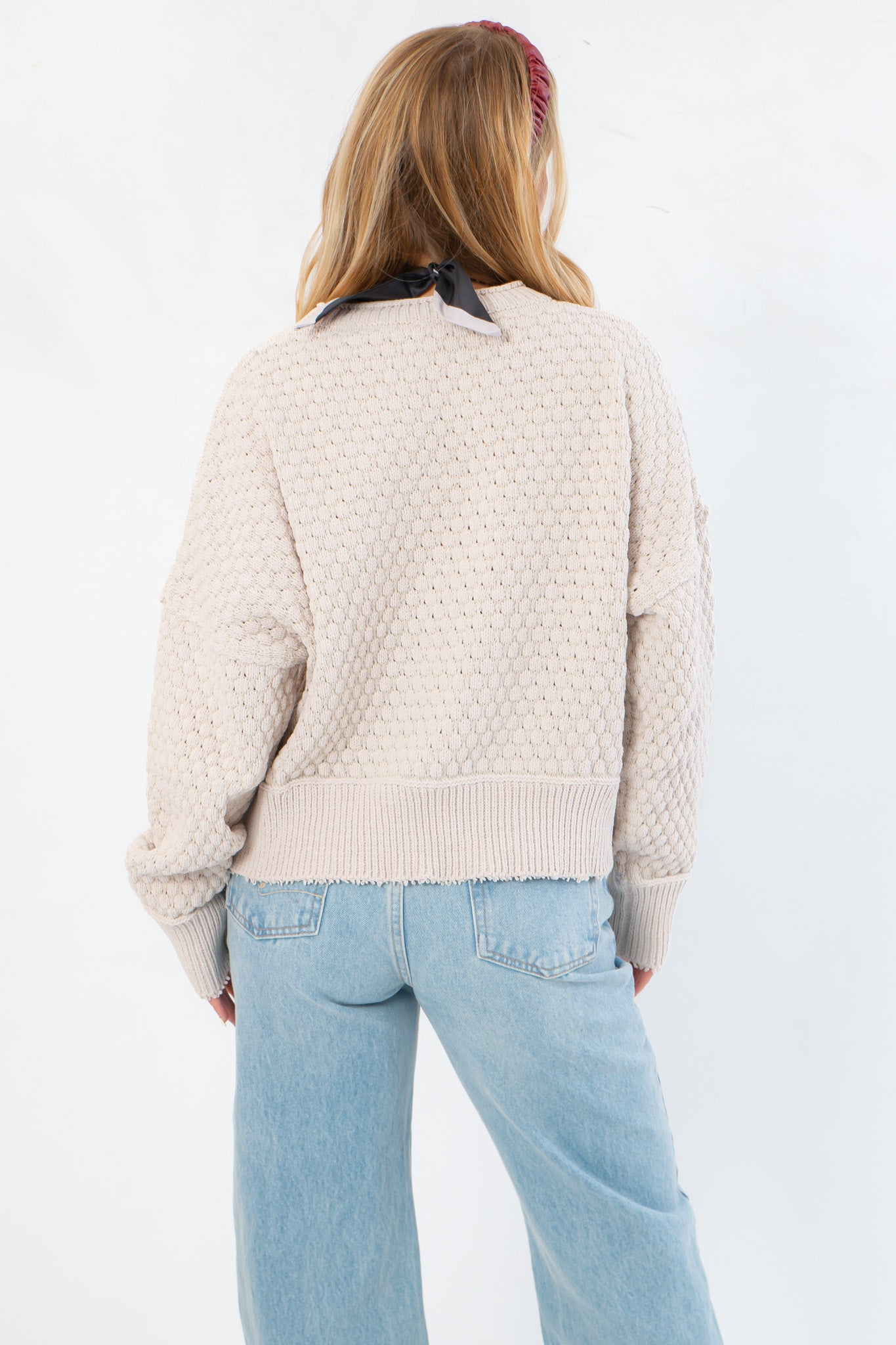Out Of Range Natural Textured Sweater