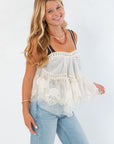 Free People Ivory Sweet Escape Cami