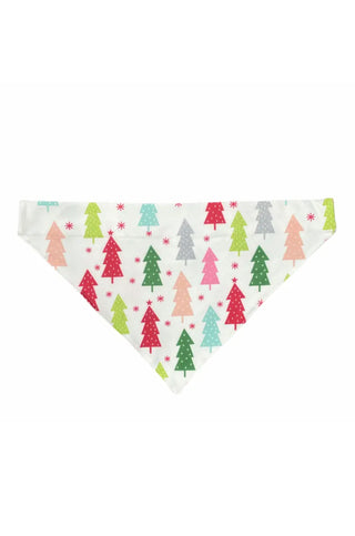 Festive Trees Printed Dog Bandana-Accessories-Sugar Bee Clothing-L. Mae Boutique & Wild Mabel Clothing