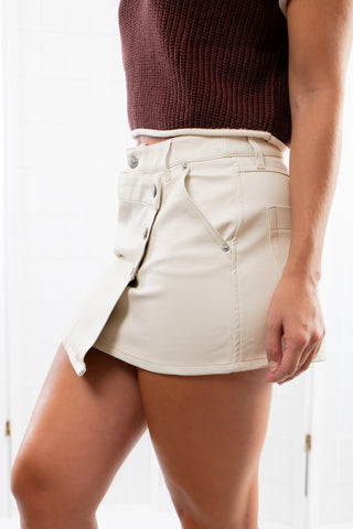 Free People Bone Wynne Vegan Skirt-Bottoms-Free People-L. Mae Boutique & Wild Mabel Clothing