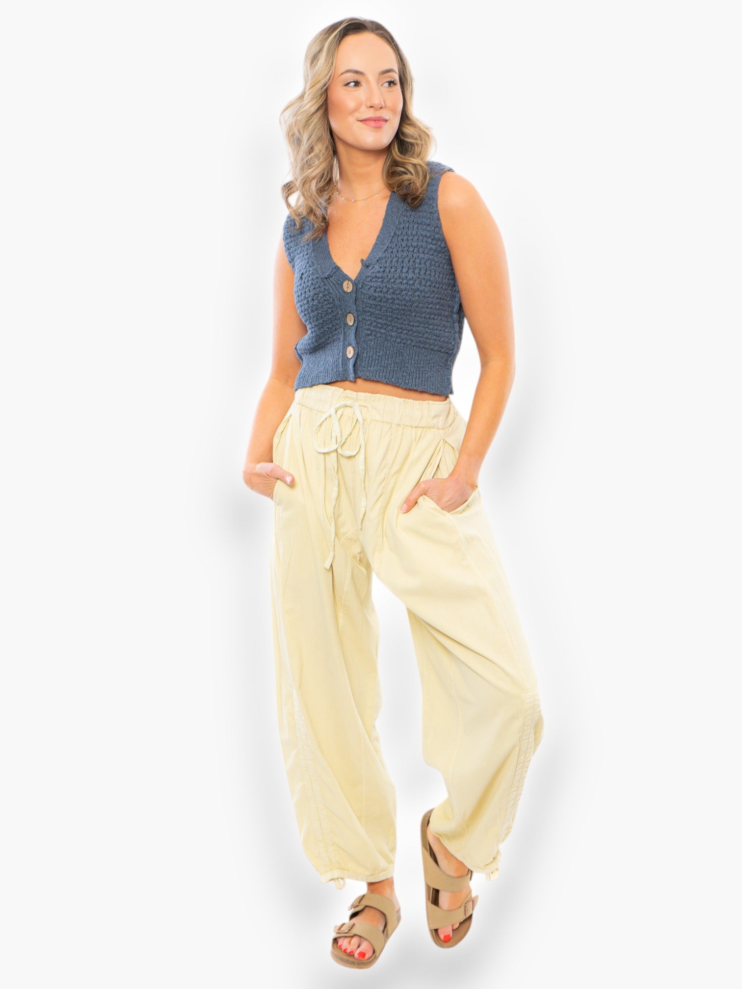 Free People Khaki Chino Hadley Poplin Pants-Bottoms-Free People-L. Mae Boutique & Wild Mabel Clothing