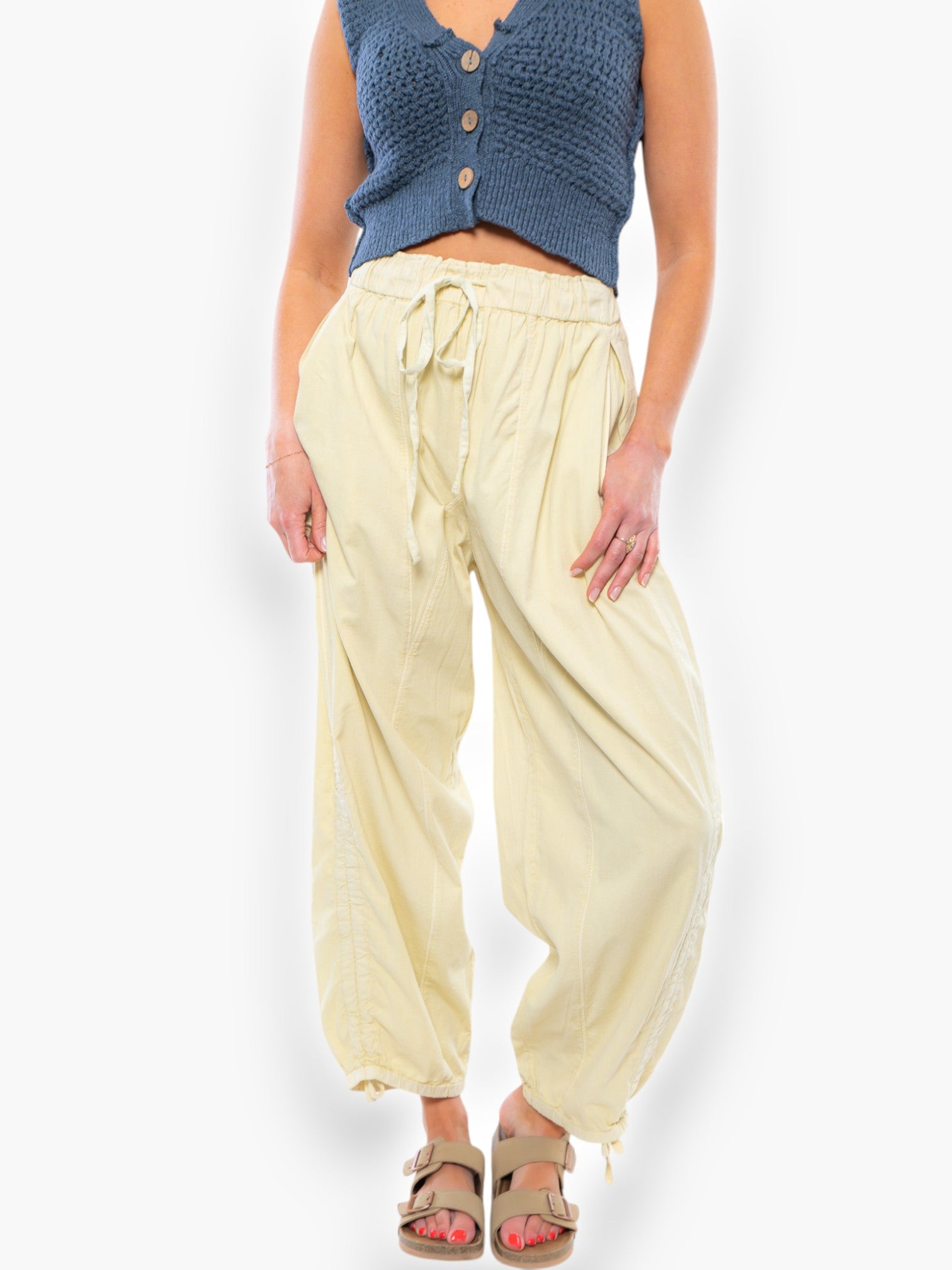 Free People Khaki Chino Hadley Poplin Pants-Bottoms-Free People-L. Mae Boutique &amp; Wild Mabel Clothing