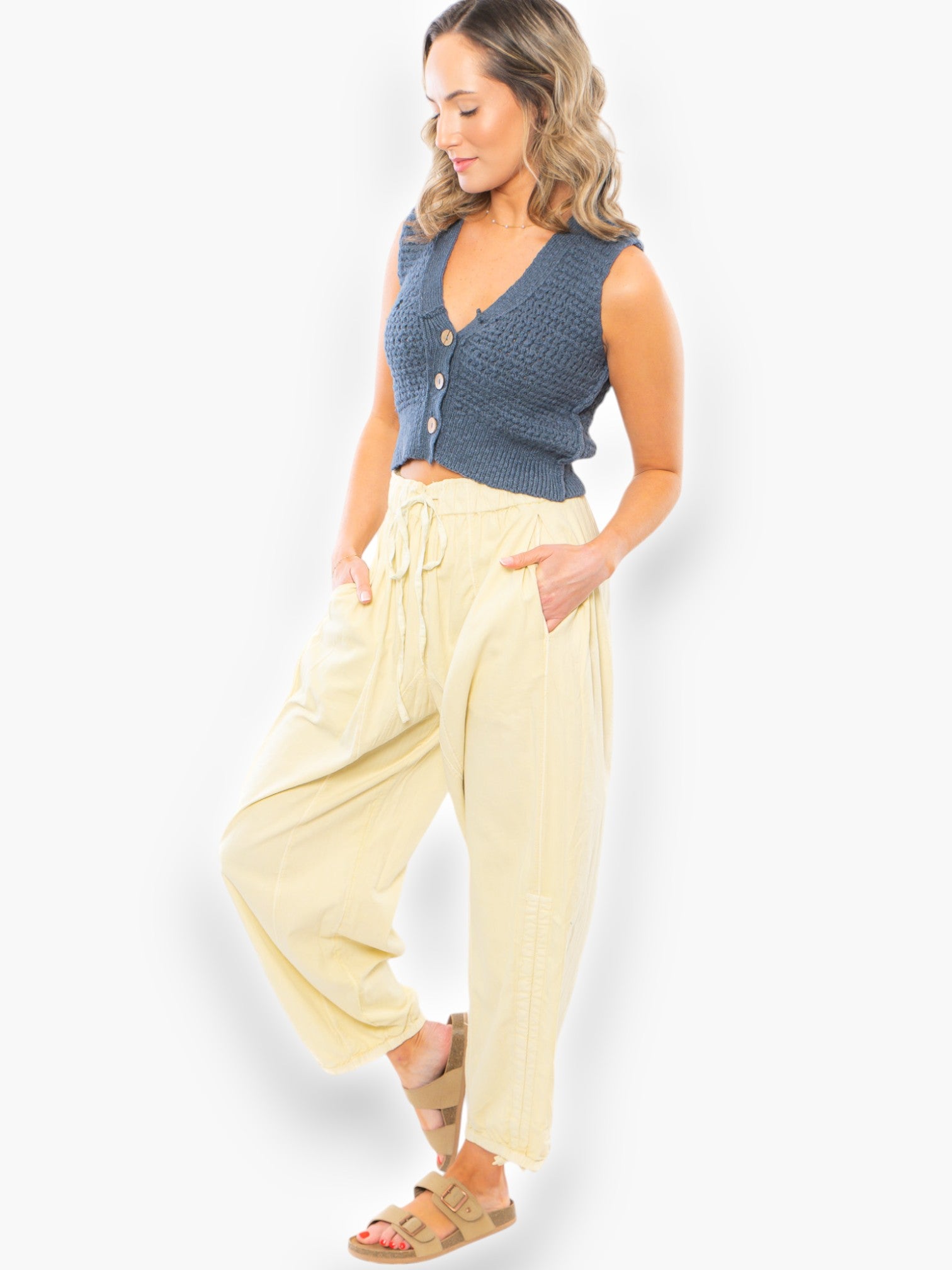 Free People Khaki Chino Hadley Poplin Pants-Bottoms-Free People-L. Mae Boutique &amp; Wild Mabel Clothing