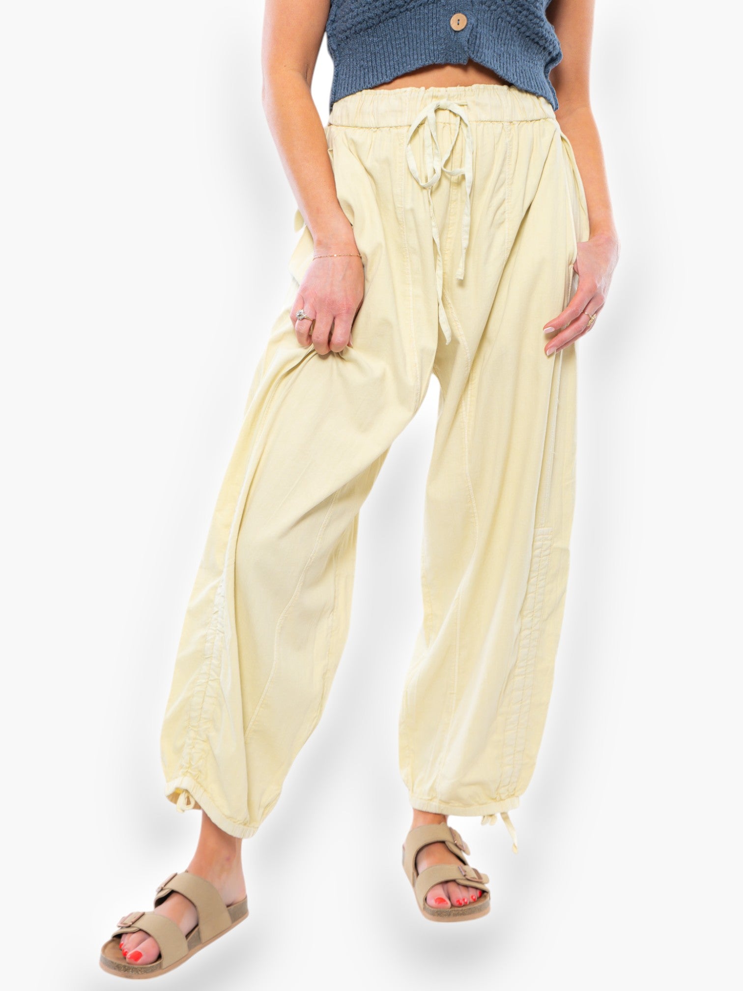 Free People Khaki Chino Hadley Poplin Pants-Bottoms-Free People-L. Mae Boutique &amp; Wild Mabel Clothing