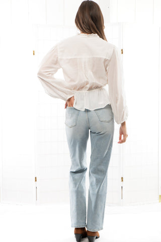 Free People Optic White Best of Me Blouse-Tops-Free People-L. Mae Boutique & Wild Mabel Clothing