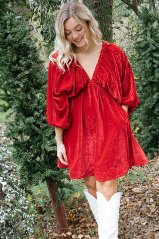 Free People Rubies Portia Velvet Mini Dress-Dresses-Free People-L. Mae Boutique & Wild Mabel Clothing