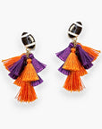 Gameday Orange & Purple Football Earrings-Jewelry-Golden Stella-L. Mae Boutique & Wild Mabel Clothing