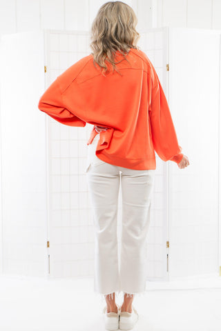 Gameday Orange Sequin Football Long Sleeve Crew-Tops-WHY Dress-L. Mae Boutique & Wild Mabel Clothing