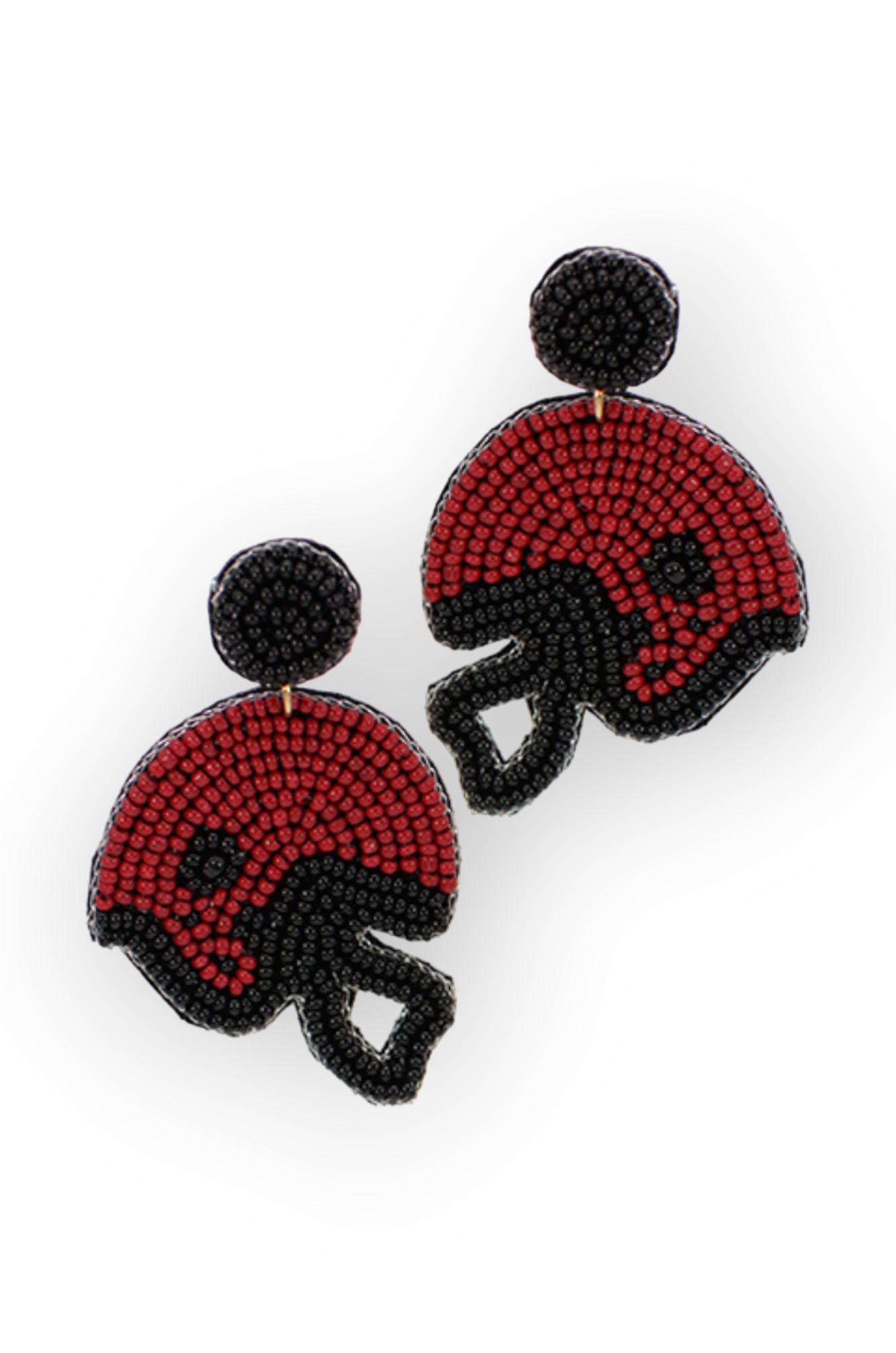 Garnet & Black Football Helmet Earrings-Jewelry-Golden Stella-L. Mae Boutique & Wild Mabel Clothing