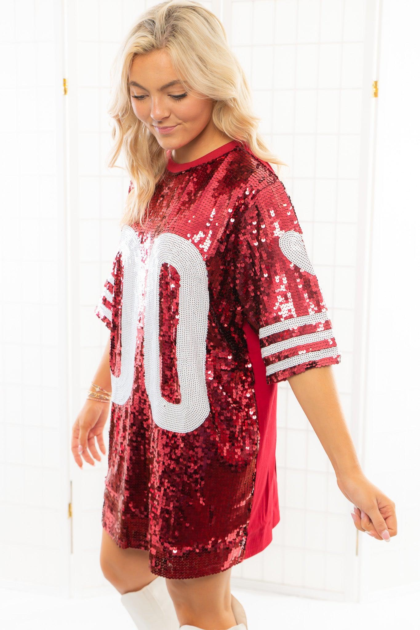 Garnet Sequin Jersey Dress-Dresses-WHY Dress-L. Mae Boutique &amp; Wild Mabel Clothing