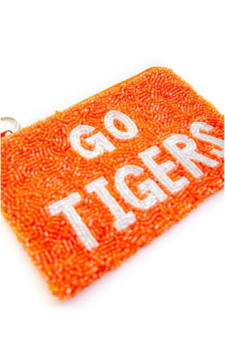 Go Tigers Beaded Coin Pouch-Tiana Designs-L. Mae Boutique