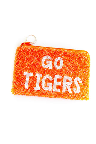 Go Tigers Beaded Coin Pouch-Tiana Designs-L. Mae Boutique