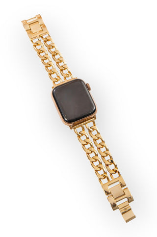 Gold Double Chain Smartwatch Band-Tops-AN Enterprises-L. Mae Boutique & Wild Mabel Clothing