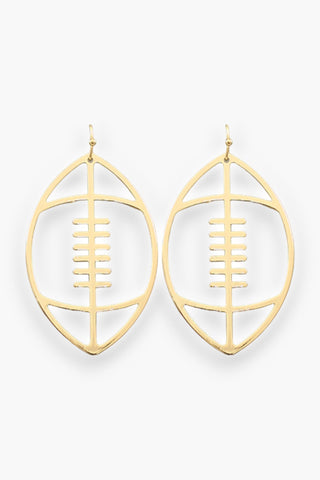 Gold Football Earrings-Jewelry-Golden Stella-L. Mae Boutique & Wild Mabel Clothing