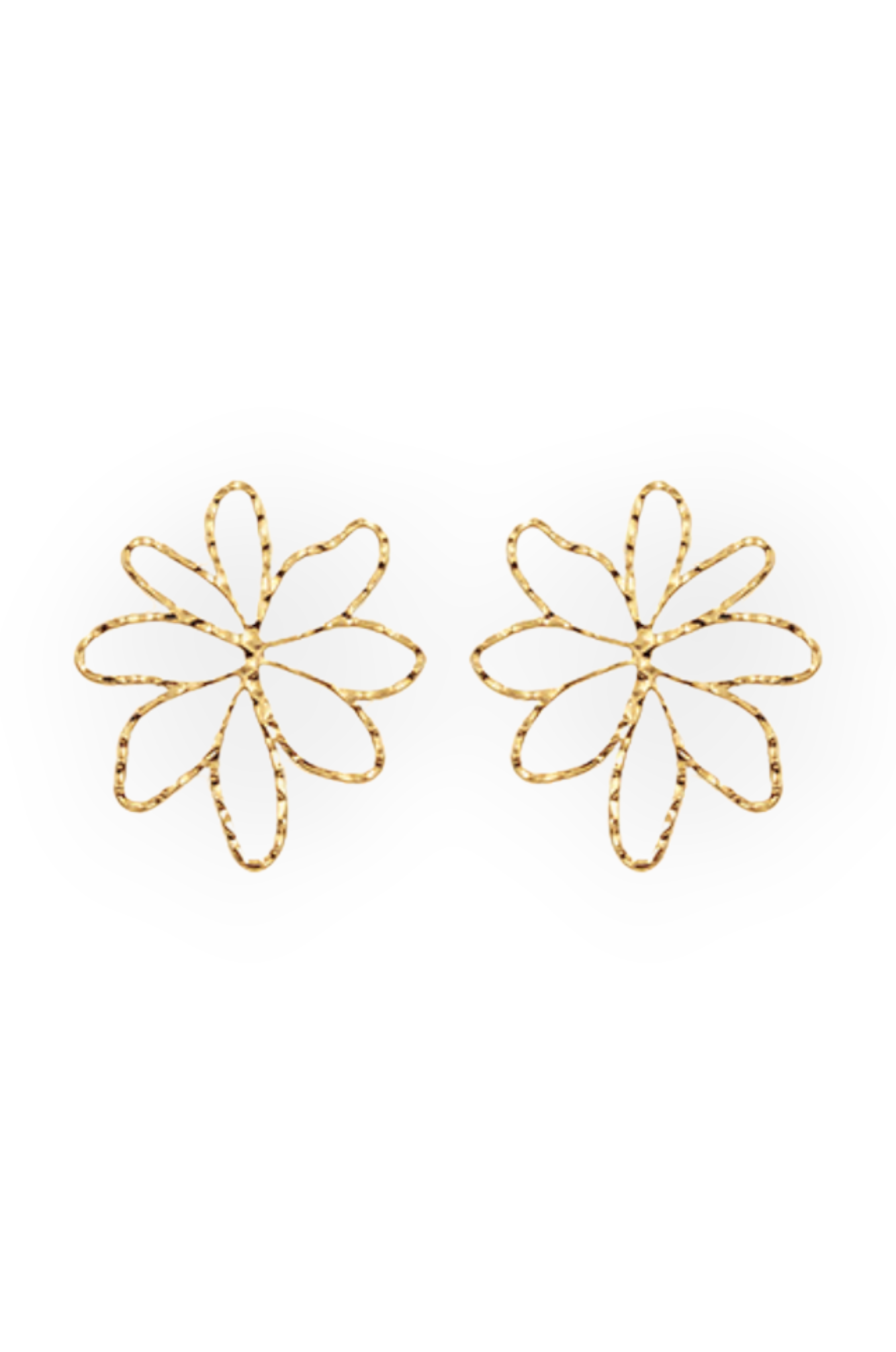 Gold Open Wire Daisy Earrings-Jewelry-Golden Stella-L. Mae Boutique & Wild Mabel Clothing