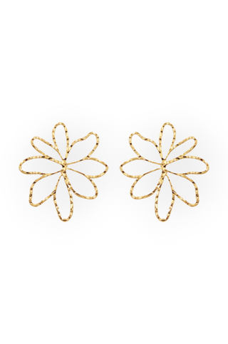 Gold Open Wire Daisy Earrings-Jewelry-Golden Stella-L. Mae Boutique & Wild Mabel Clothing