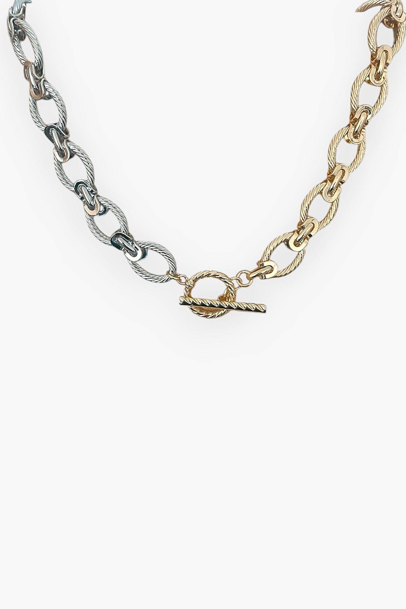 Gold & Silver Toggle Chain Necklace-Jewelry-Pannee-L. Mae Boutique & Wild Mabel Clothing