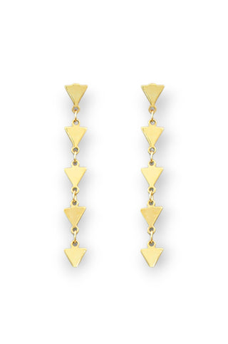 Gold Triangle Drop Earrings-Jewelry-Golden Stella-L. Mae Boutique & Wild Mabel Clothing