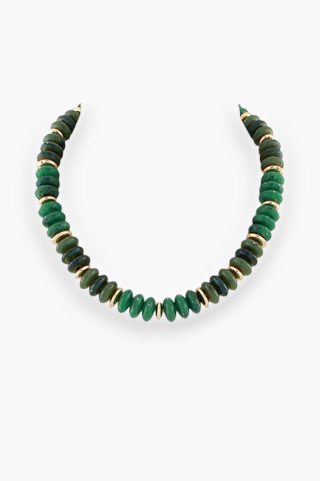 Green Tones Wide Marble Beaded Necklace-Jewelry-Golden Stella-L. Mae Boutique &amp; Wild Mabel Clothing