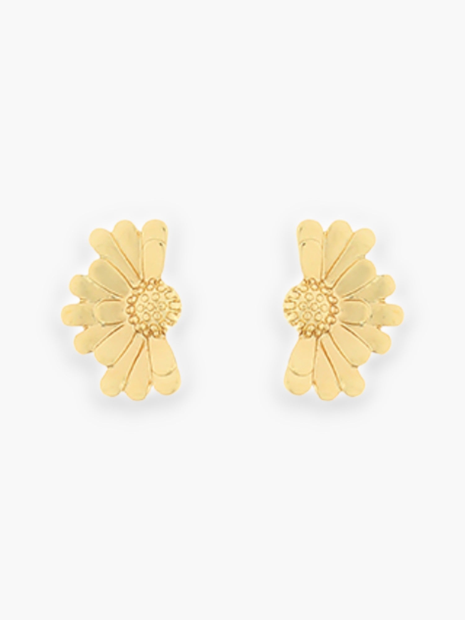 Half & Half Gold Flower Earrings-Jewelry-Golden Stella-L. Mae Boutique & Wild Mabel Clothing