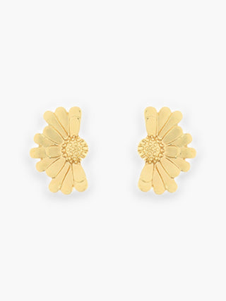 Half & Half Gold Flower Earrings-Jewelry-Golden Stella-L. Mae Boutique & Wild Mabel Clothing