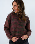 Heathered Burgundy Chunky Knit Sweater