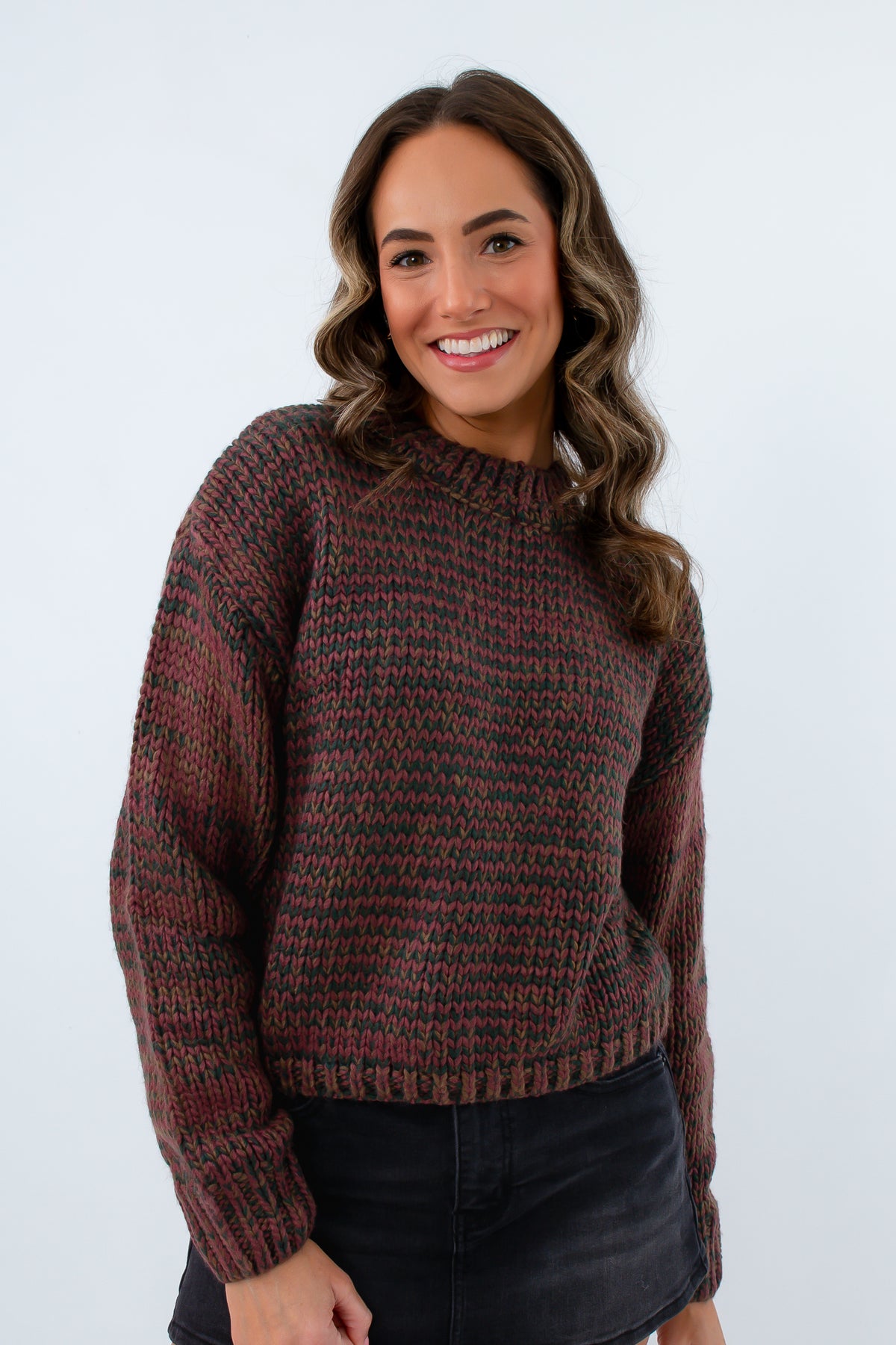 University of South Carolina fall game day outfit sweater, burgundy and black sweater, sweater for USC game day