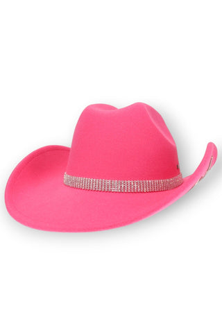 Houston Girl Hot Pink Sequin Stars Cowboy Hat-Accessories-C.C Beanie-L. Mae Boutique & Wild Mabel Clothing